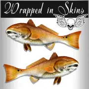 Redfish Decals Fish Stickers Tackle Box RV Truck Trailer Camping AFP-0056