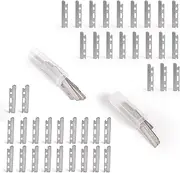 TEEZErshop 40pcs Wideblades for Face,Fit for Dermaplaning Tool Replacement,Stainless Steel Multi-purpose Reusable Dermaplane Razor Blades.