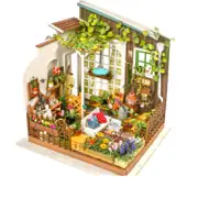 Robotime 1:24 DIY Miniature Mini Dollhouse Kit Home Decor Miller's Gar