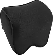 BbiuRer Car Neck Pillow, Soft Memory Foam Neck Pillow, Headrest Car for Long Distance Driving, Black, 9.08 x 9.80 x 4.30 Inches, Synthetic Fibre Cover