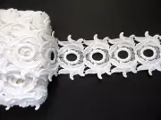 Thick White Venise Lace Trim 6 Yards