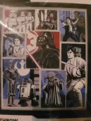 Star Wars Plush Blanket Throw Classic Characters Boba Fett Yoda 50” X 60” NEW
