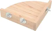 HYTROVE Bird Perch Platform for Parrots Durable Natural Wood Roosting Stand Easy to Install Elevated Play Space for Budgerigars Cockatiels and Birds