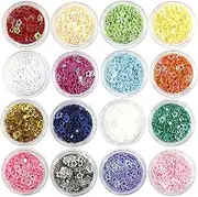 OSOLADY Color Nail Art Sequins for DIY Decoration Holographic Glitter for Crafts Face Makeup and Nail Designs for Party Dress Up and Salon Use