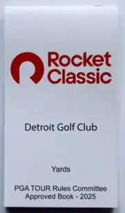 Rocket Classic Detroit Golf Club PGA Tour Rules Yardage Book 2025 Tour Sherpa