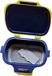 harayaa Hanging Fishing Lure Case Red Worm Box Portable Tackle Box Storage Container for Swivels, Lines, Electronic Parts, Screws,