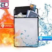 Large Waterproof & Fireproof Document Bag Money Cash Passports Safe Pouch Folder