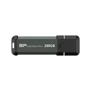 Silicon Power 250GB MS70 USB 3.2 Flash Drive - Gray, R/W up to 1,050/850 MB/s, SP250GBUF3S70V1G