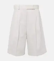 [Proenza Schouler] Proenza Schouler Jenny cotton and linen Bermuda shorts AU 6 white