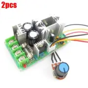 2Pcs 20A Pwm Dc Motor Ler 12V 24V 36V 48V With Potentiometer Knob Switch Spee ra
