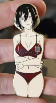 Attack on Titan Mikasa Swimsuit Gold Pin