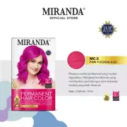 2x MIRANDA Premium 3D Permanent Hair Dye Soft Shine Color MC-5 PINK FUCHSIA 0.62