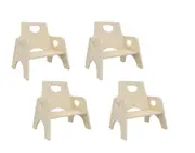 Jooyes Kids Stackable Wooden Toddler Chair H25cm - 4 Pack