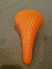 ORANGE DIAMOND PATTERN BMX BICYCLE SEAT,OLD SCHOOL LOOK 20" BIKES
