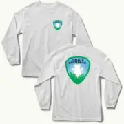 Grizzly Griptape Longsleeve Tee National park Medium White Skate - Free Post