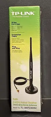 TP-LINK (TL-ANT2405C) 2.4GHz 5dBi Omni-Directional Indoor Antenna - New & Sealed