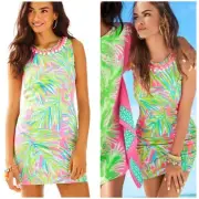 Lilly Pulitzer Mila Shift Mini Dress Tiki Pink Size 2 NWT