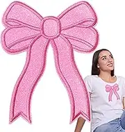 Iron On Bow - Bow Patches | Side Bow Embroidered Sticker | Iron On Bow Patch | Iron On Applique Embroidered Patches | Iron On Patches Bow | Small Bows Patch for Bags Jeans Hats Backpacks