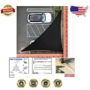 Black Triangle Shade Sail 9' x 11' x 14.2' - Custom Sizes Available