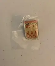 Olympic Memorabilia Albertville 1992 Evian Water Logo Vintage Tack Pin T-4853