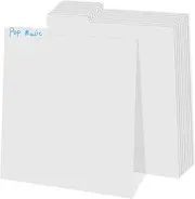 HOODANCOS 10pcs Vinyl Record Dividers Wall Mount No Drill Library Shelf Dividers with Index Tabs Book Separators for Classroom