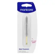 Manicare Face Slant Tweezers - Gold Tipped Precision Angled Tweezing Tip 36500