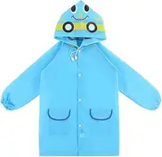 [Cicilin] Children's Unisex Animal Cartoon Animal Pattern Rain Coat Waterproof Raincoat Cute Funny Rain Gea Rainwear For Kids 3-8 Years Old, Blue, One size