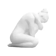 White Moose Resin Body Sculpture Georgie Home/Office Ornament Decor White