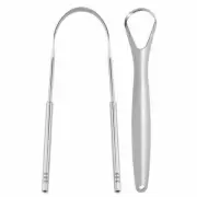 2PCS Kit Stainless Steel Tongue Tounge Cleaner Dental Care Hygiene Oral Mouth