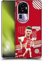 Head Case Designs Officially Licensed Arsenal FC Declan Rice 2023/24 First Team Soft Gel Case Compatible with Oppo Reno10 Pro+