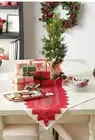 RED NORDIC LACE TABLE RUNNER 14x72