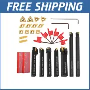 21-Piece Indexable Lathe Turning Tool Set with 12mm Shank and Carbide Holders