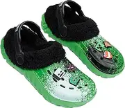 [Minecraft] Boys Clogs with Plush Fleece Lining & Charms, Ideal as Garden Clogs or Children's Slippers