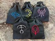 SET of 5 Fire Emblem Embroidered DnD Dice Bag, FE3H Pouch Reigan, Blaiddyd Aubin