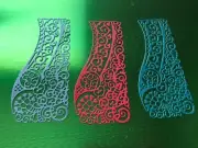 HANDMADE DIE CUT & EMBOSSED SET OF 3 INTRICATE BORDERS FOR ALL PAPERCRAFT