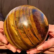 5.06LB Natural Tiger Eye stone ball quartz crystal ball Reiki healing