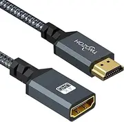 Twozoh HDMI Extension Cable 2.0M, HDMI Male to Female HDMI Cord, HDMI 2.0 Cable Adapter Support 4K@60Hz 3D HDR