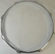 14" 8 Hole 3mm Triple Flanged Chrome Drum Hoop Batter Side between 2.3 Die Cast
