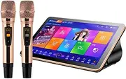 Karaoke Player, 18.5Inch Touch Screen, Desktop Type, with Effect Cloud Update Download Song Home Party Karaoke Playback, for Family Bar Home Party,Black-3TB