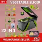 Fruit Vegetable Slicer Dicer Mandoline Julienne Food Chopper Cutter Peeler 22in1