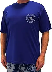 [H2O Sport Tech] Big & Tall Men's Short Sleeve Swim Shirt - Loose Fit