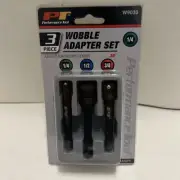 Performance Tool W9030 3 Piece 30-Deg Wobble Adapter Set, 1/4-3/8-1/2”