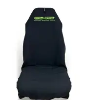 2 OZ MADE FLURO GREEN AXS ON BLACK THROW OVER SEAT COVERS FIT SUBARU IMPREZA WRX