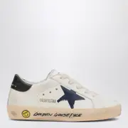 [Golden Goose] White/navy blue Super-Star trainer 32 EU Blue