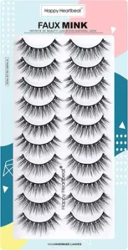 3D False Lashes Wispy Natural - Faux Mink Lashes Handmade Luxurious Soft Fluffy