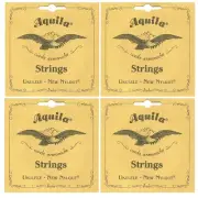 4 x Aquila 24u 6-String Baritone Ukulele String Set Regular Tuning DGgBee