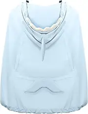 Baby Carrier Cover Hooded Stretchy Cloak for Baby Windproof Soft Baby Stroller Cover with Pocket