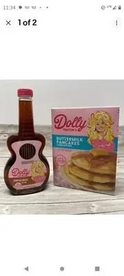 Dolly Parton's Buttermilk Pancakes Mix & Dolly Original Syrup-New Sealed