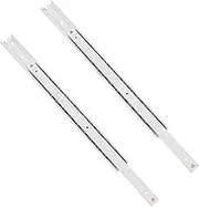 WOONEKY 1 Pair Drawer Guides Metal Hardware Cabinet Rails Kitchen Drawer Slides Side Mount Drawer Cabinets Sliders Drawer Glides Drawer Rails Drawer Side Guides Slide Rails Drawer Runners