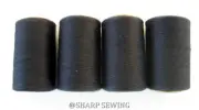 CHARCOL #800 SPUN POLYESTER SERGER & QUILTING THREAD 4 TUBES 1000 YDS. EACH